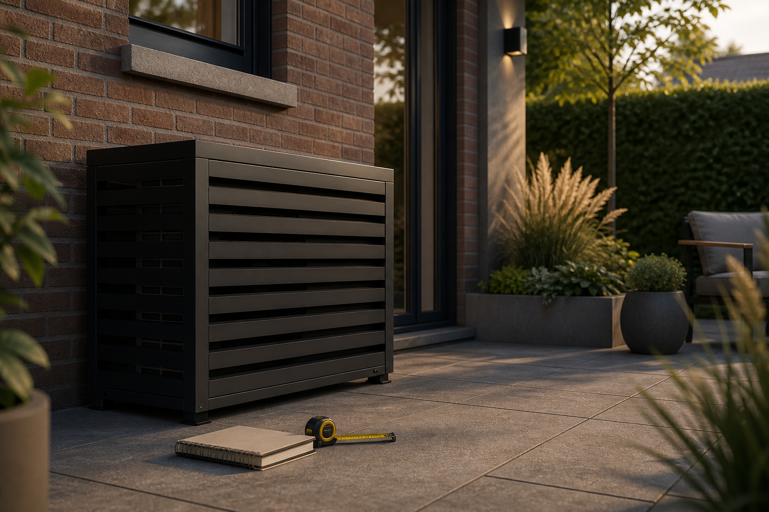Airco behuizing met rolmaat voor maatcheck