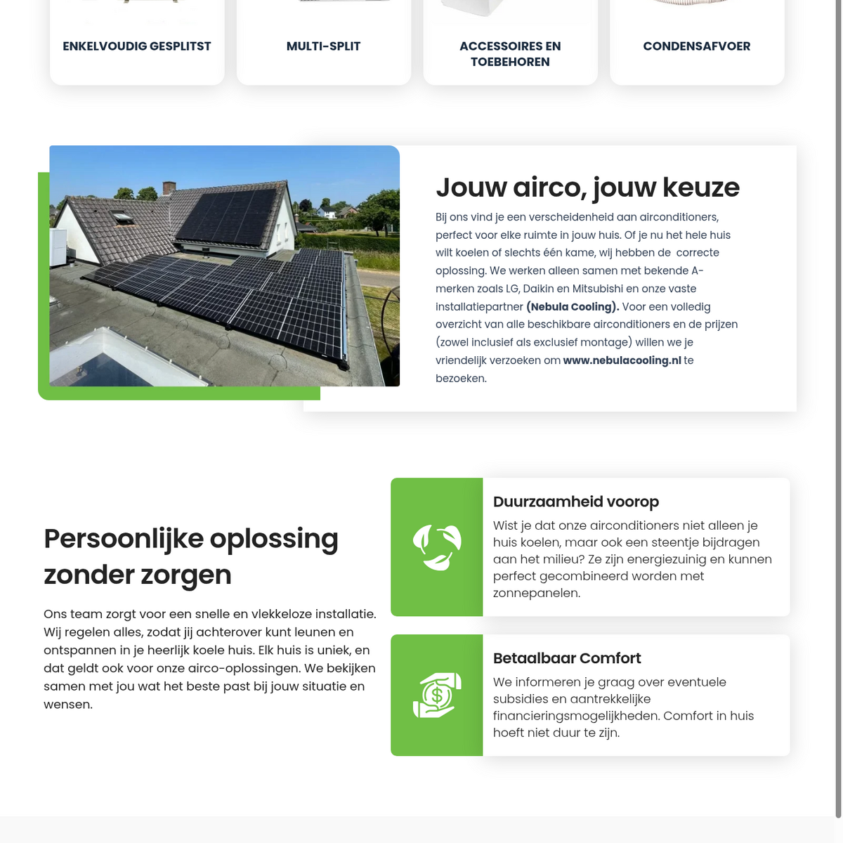 Buitenruimte met airco en nette afwerking