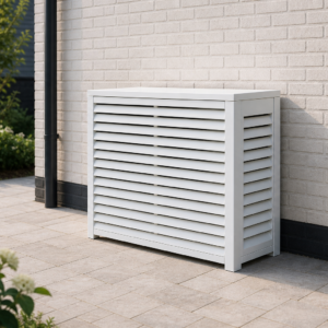 Ruime witte airco omkasting